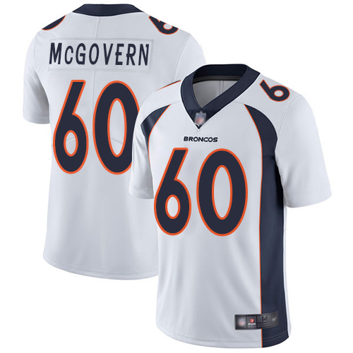 Men Denver Broncos #60 Connor McGovern White Vapor Untouchable Limited Player Football NFL Jersey->women nfl jersey->Women Jersey